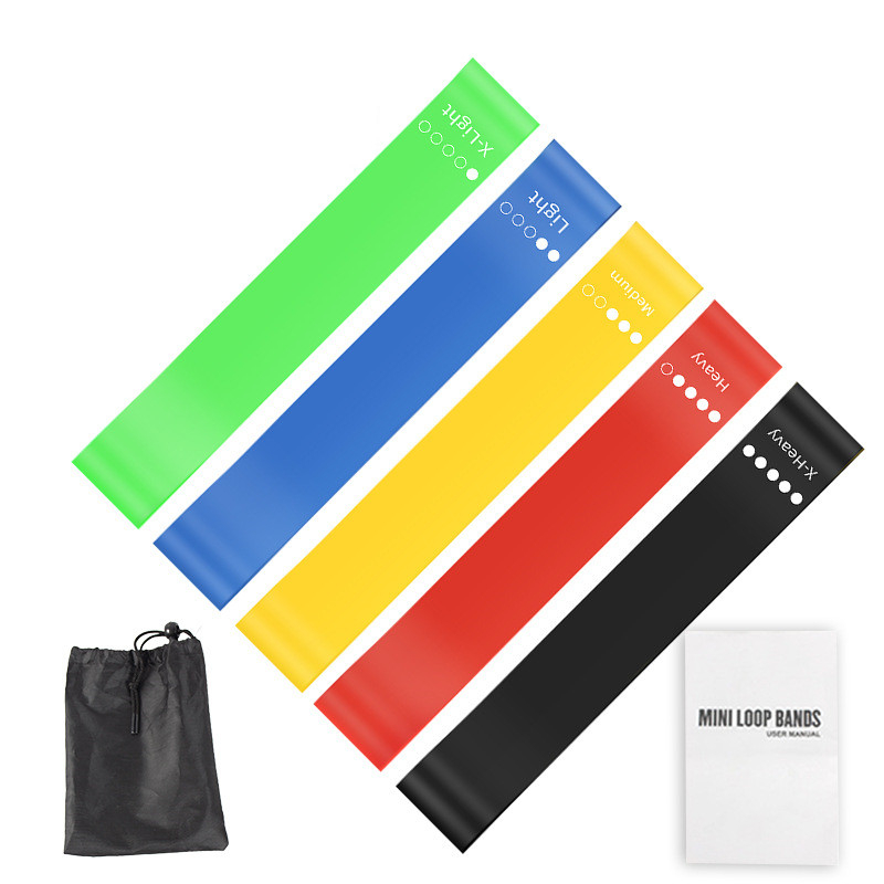Yoga Fitness Resistance Band - Ensemble de 5 bandes de résistance